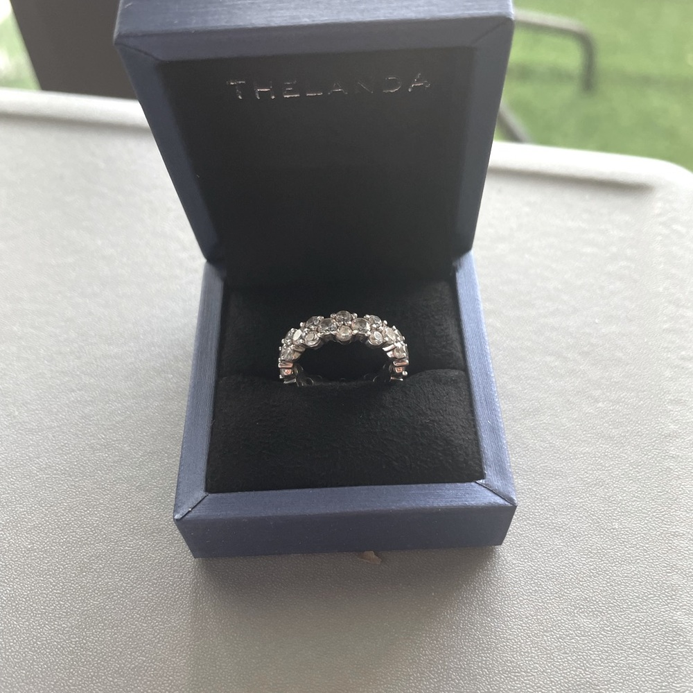 Eternity 925 sterling silver garland wedding band